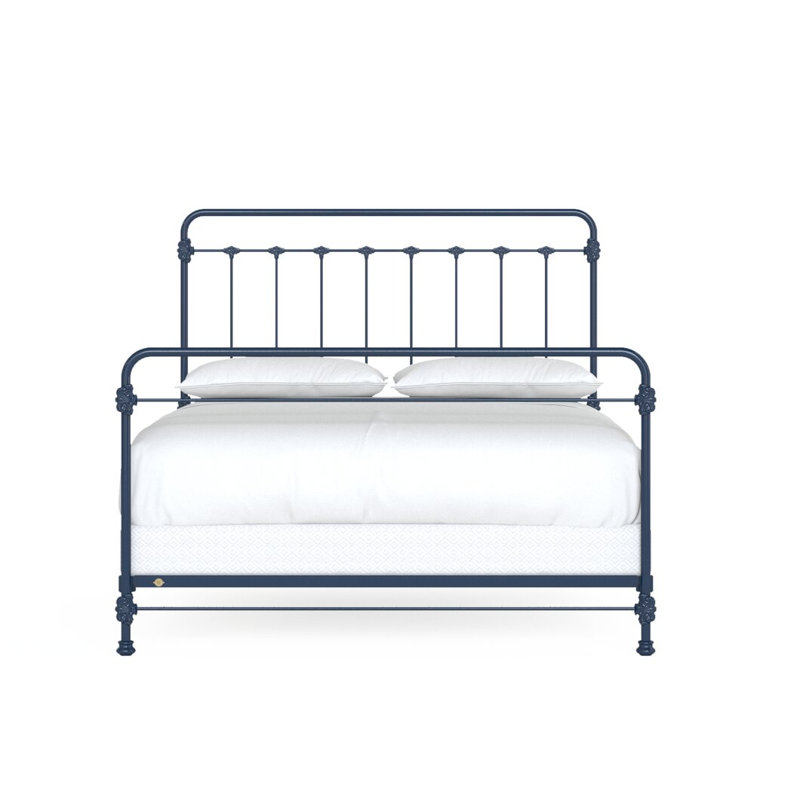160 Picket Fence Bed | Open Foot Standard, King, Navy Blue