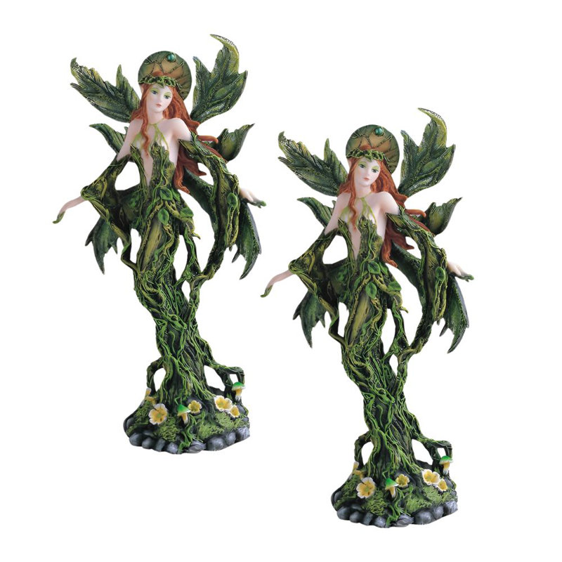 "Figurine d'arbre de Fée avec ailes vertes" ICE ARMOUR "Figurine 2 pièces" avec décorations pour la maison et la chambre