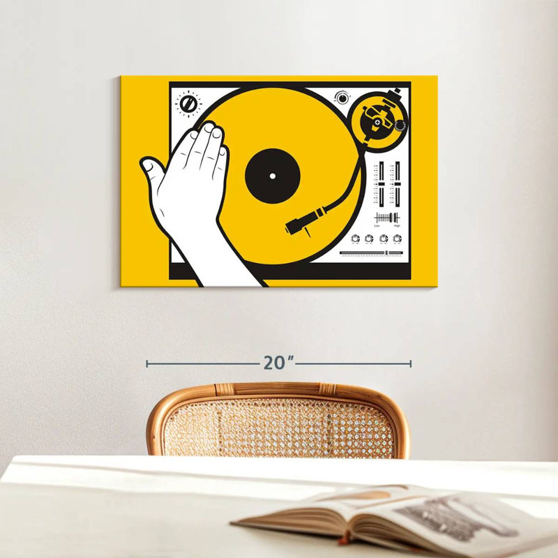 Abarca DJ Vinyl Scratch, 16" H x 24" W
