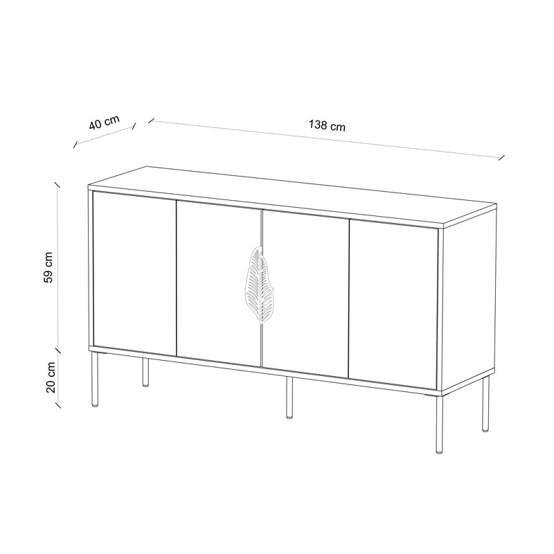 Phillipsburg 130cm Sideboard, White