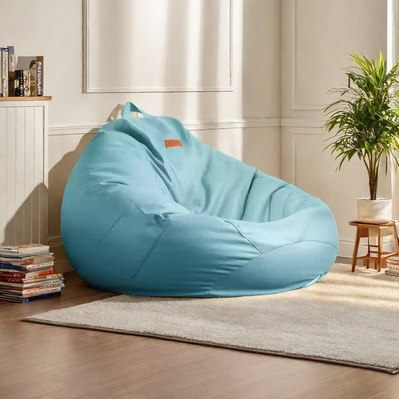Fauteuil à billes simple et décontracté, Polyester sarcelle