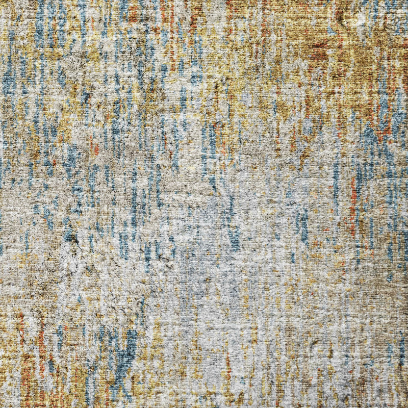 Premium Machine Washable Dream Shag ADS66 Soft Abstract Rug, Gilded, 5' x 7'6"