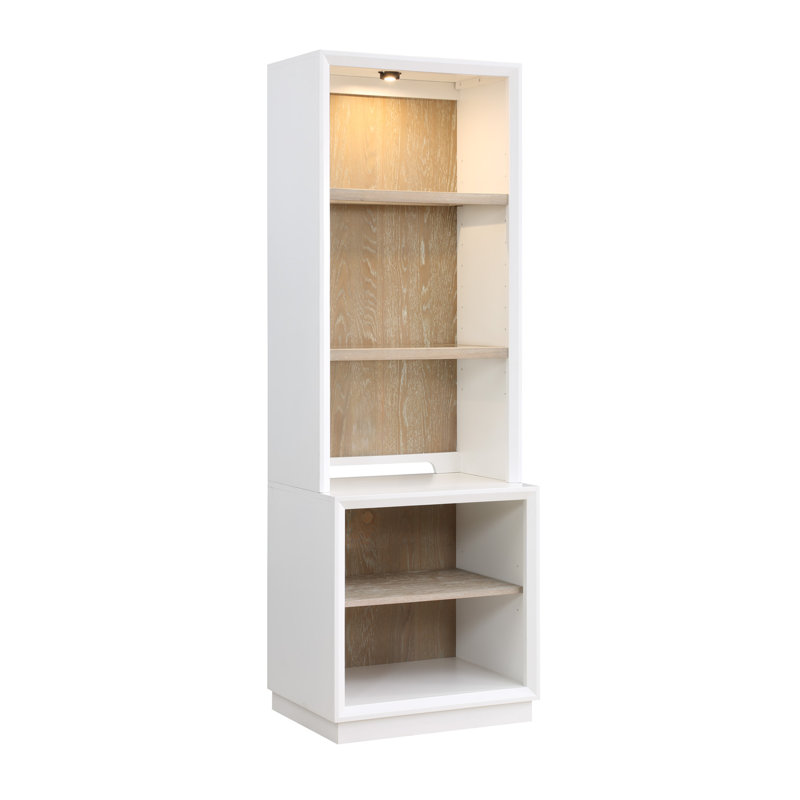 Bibliothèque basse avec huche 75 po de hauteur x 26 po de largeur x 19 po Boca Grande