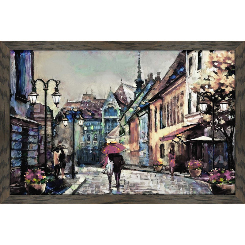 «Spring Romance», reproduction encadrée, H 21,5 po x l 27,5 po x P 0,75 po, Cadre chocolat patiné