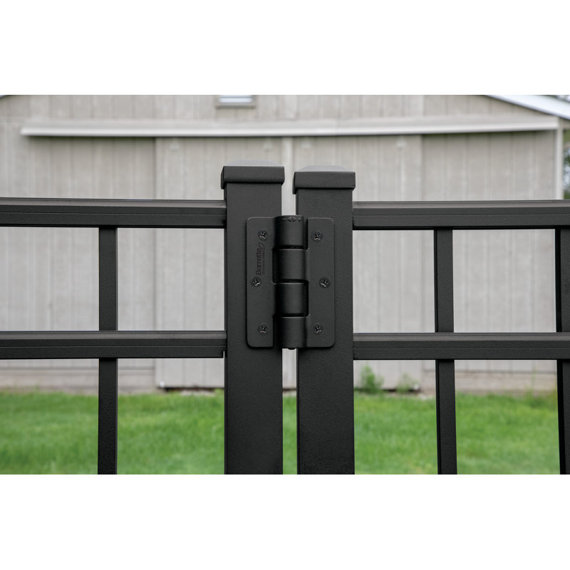 Matte Black Self-Closing Butterfly Gate Hinges with Screws
