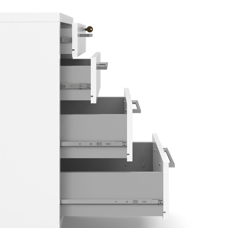 Eggen 4 Drawer Filing Cabinet, White