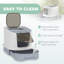 Plastic Litter Box Enclosure with Scoop