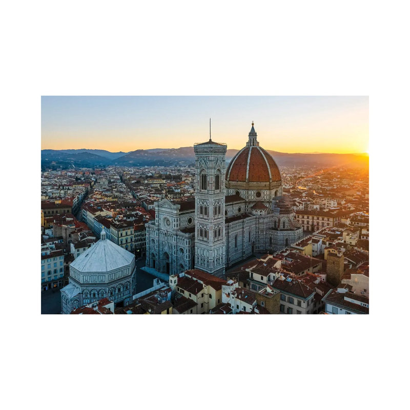 Sunrise In Florence, Italy 1 Piece Wall Art on Canvas, 30.48 cm H x 45.72 cm W, Wrapped Canvas