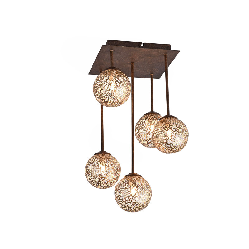 Eatonton 5 - Light Brown Cluster Pendant