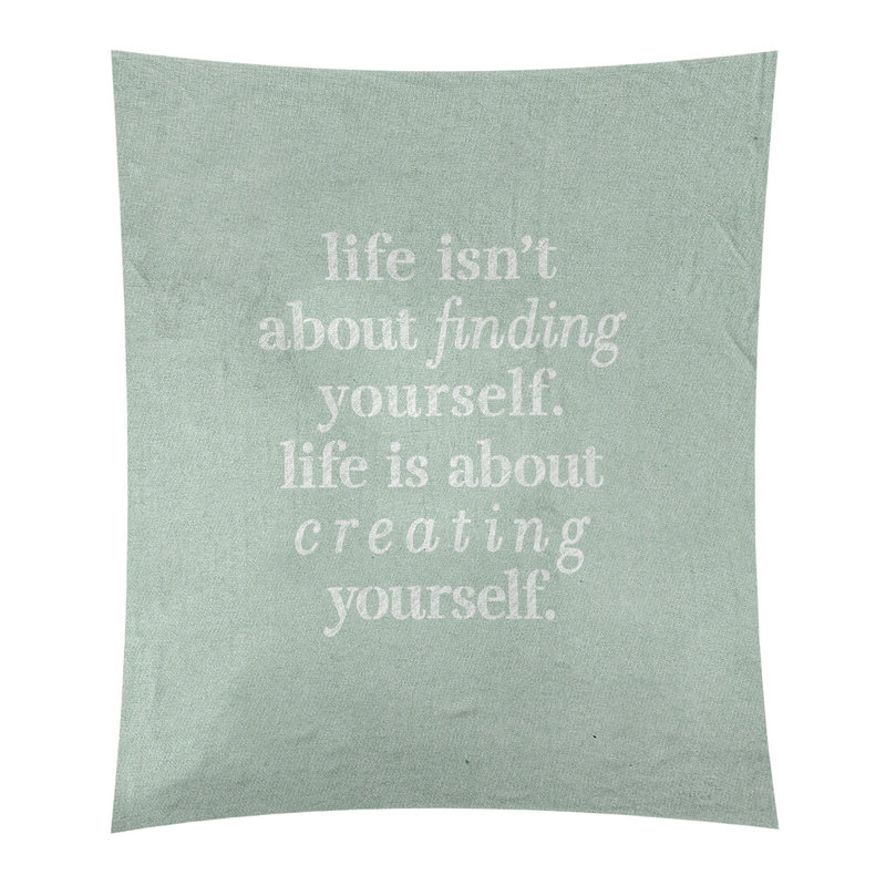 Polyester Tapestry, 60" H x 51" W, Green/White