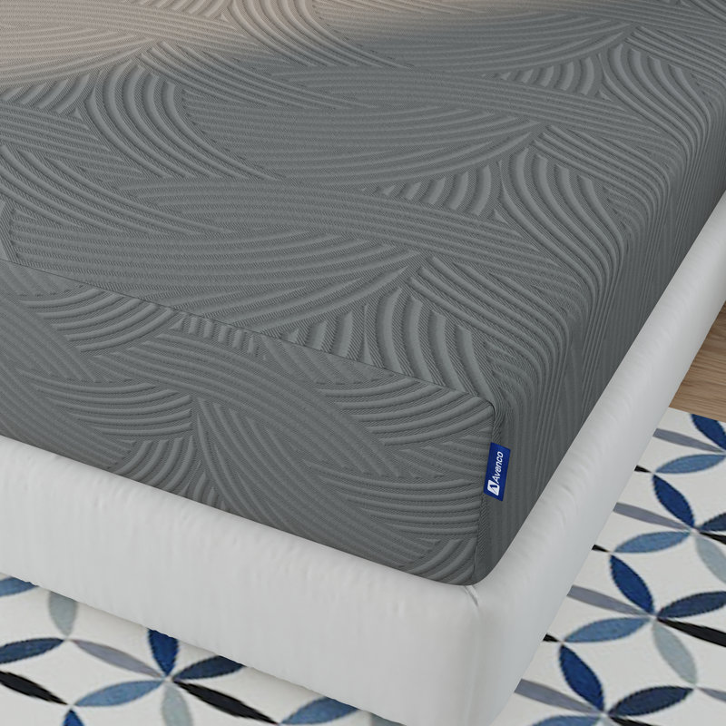 Matelas mi-ferme en mousse viscoélastique imprégnée de charbon, 12", Très grand lit