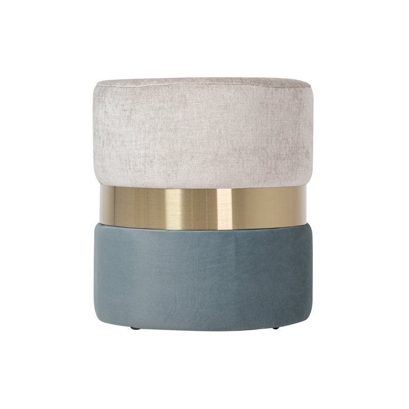 Manufactured Wood Accent Stool, Blue, Grey