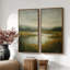 «Green Marsh Landscape with Reflections», ensemble de 2 reproductions d'art murales encadrées sur toile 60 po x 20 po x 2 pièces, 60 po x 30 po x 2 pièces-701325730-701325733