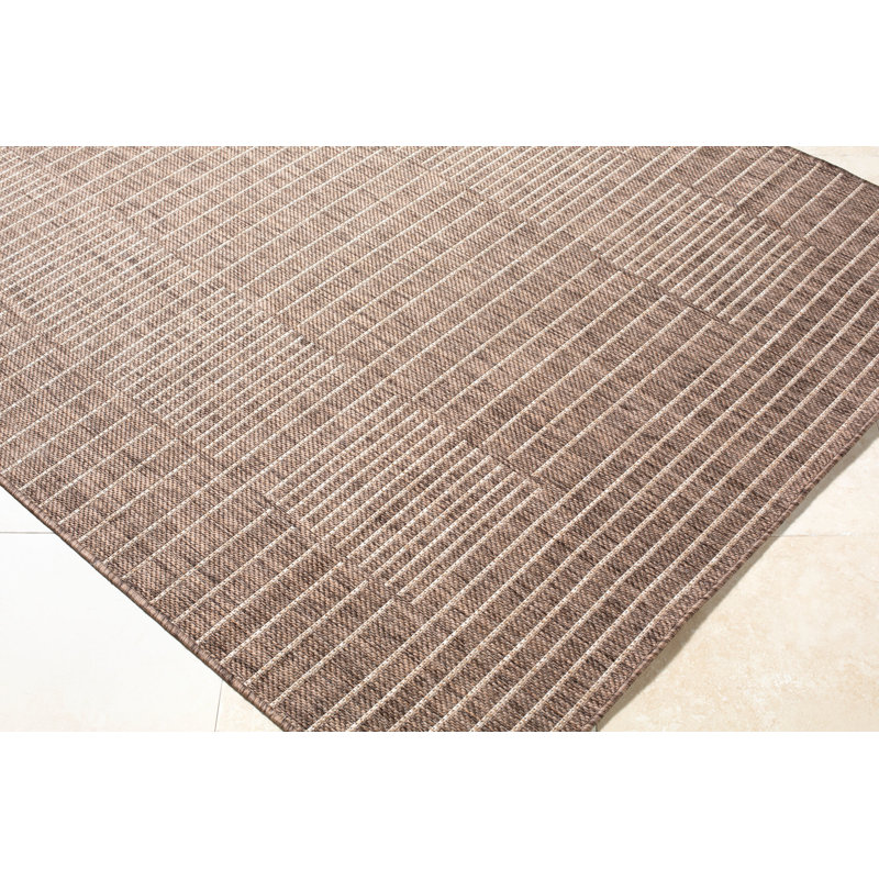 Galey Alix x Livabliss Rye Outdoor Machine Woven Rug, Runner 2'8" x 7'3", Brown