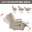 Fauteuil inclinable manuel en similicuir pour le salon avec mécanisme de mouvement robuste, 8 nœuds vibrants et 3 modes de massage.-1468763637