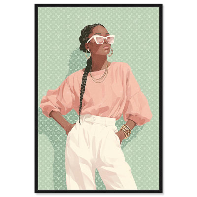 Fresh and Mint Style Canvas Print Fashion Art Prints by Art Remedy, Black Frame, 30 x 45