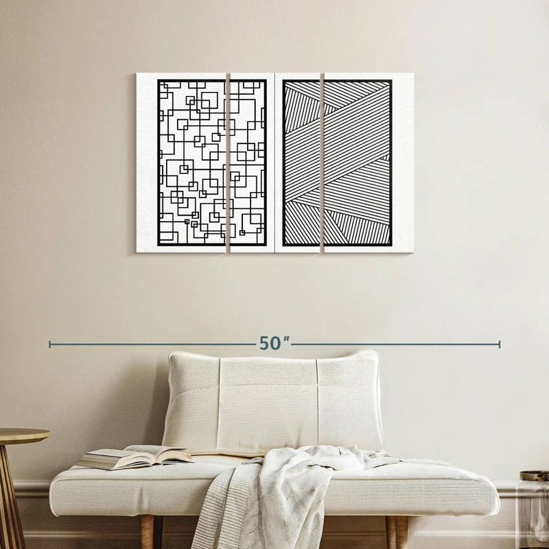 Avery Digital Abstract II BW, 24" H x 38" W