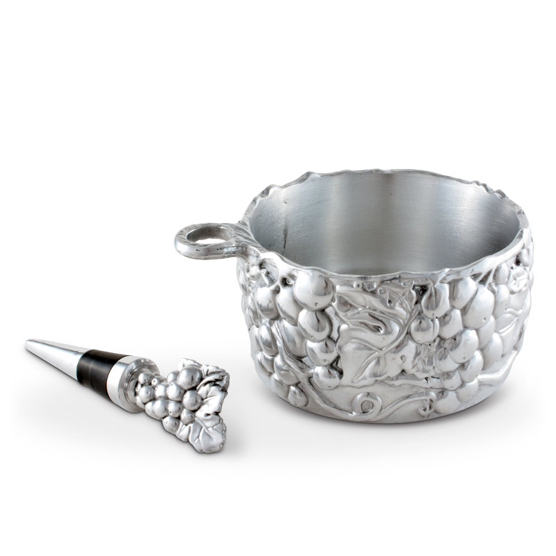 Grape Tabletop Wine Bottle Rack in Silver