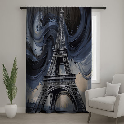 Rideaux de fenêtre Eiffel, voilages et rideaux occultant - 1 panneau