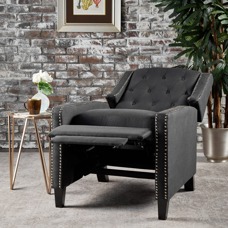 Fauteuil inclinable Heidegret, Tissu gris foncé