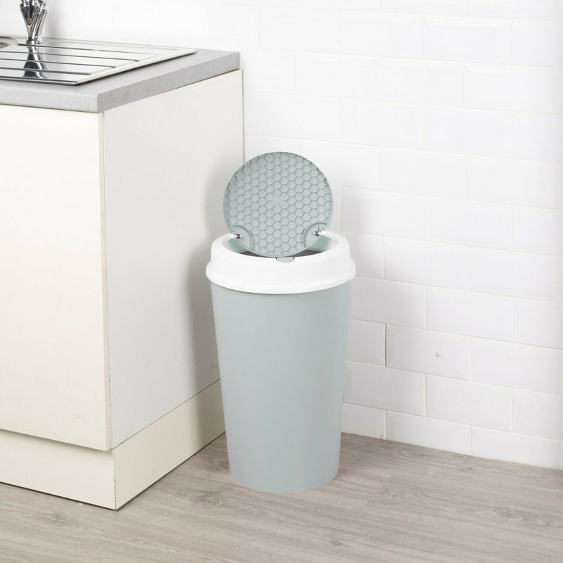 Aarju Plastic Manual Lift Kitchen Trash Can, 25L
