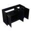 Meuble-lavabo autoportant de 48 po avec porte à fermeture douce - conception moderne en châtaignier noir pour un rangement spacieux et un look contemporain