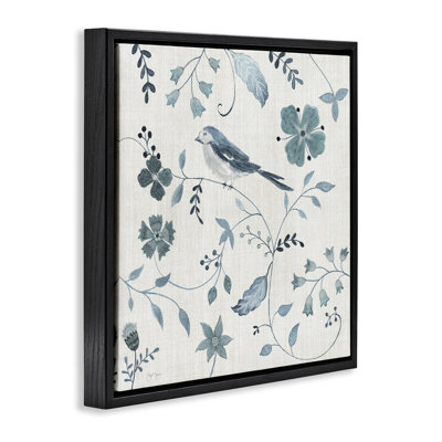 Oiseau avec motifs botaniques