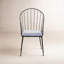 Chaise d'appoint rembourrée à dossier Windsor en métal Marlowe