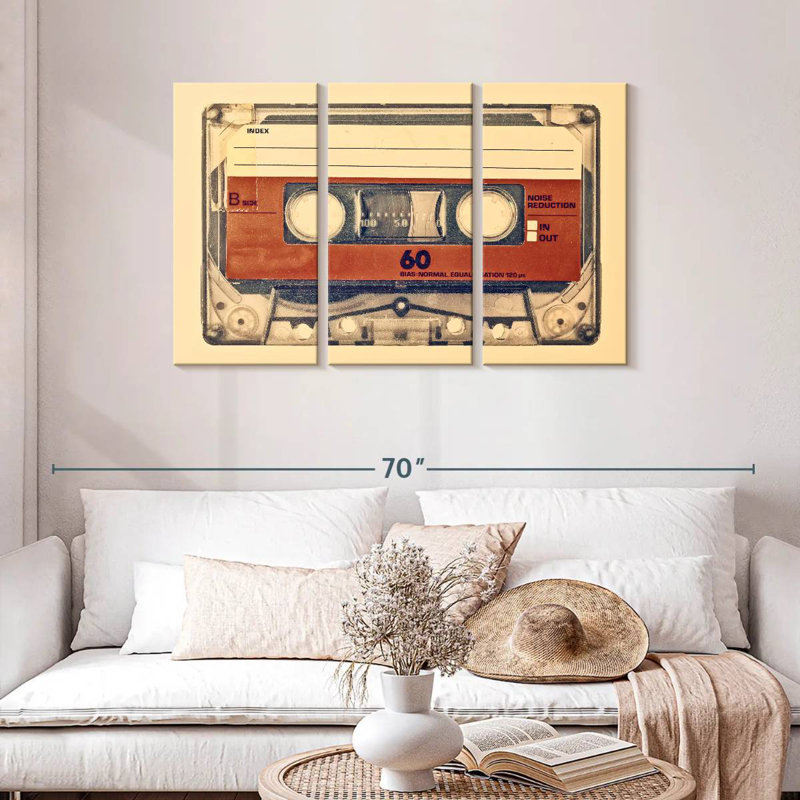 Abarca Retro Compact Cassette, 28" H x 45" W