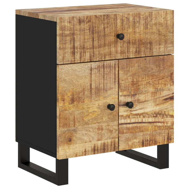 Guljar 13'' W Nightstand, Light Brown/Black