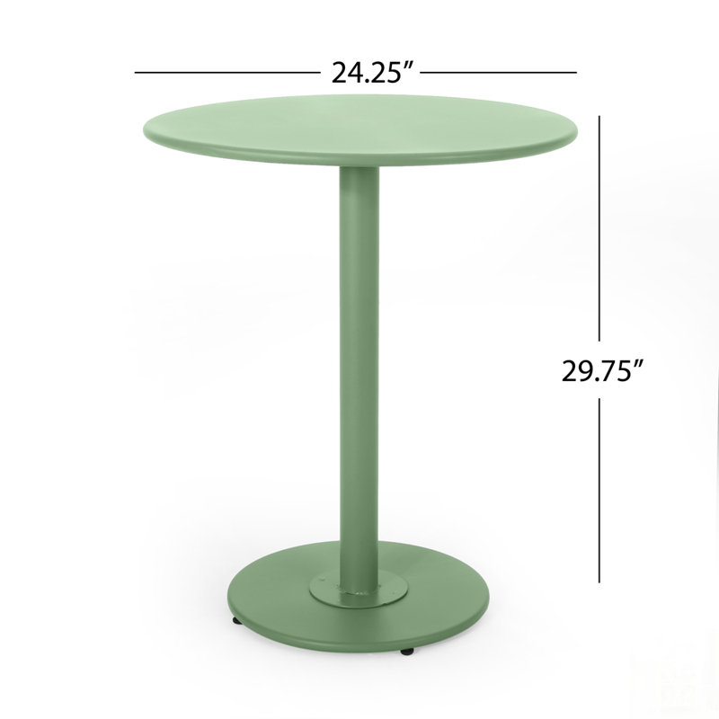 ENSEMBLE BISTRO - Élégant siège d'extérieur au fini vert foncé mat, parfait pour les cours et les patios modernes, Vert