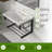 GhomeG 23"L x 15"W White Ceramic Rectangular Bathroom Sink with Steel Base and Overflow Hole