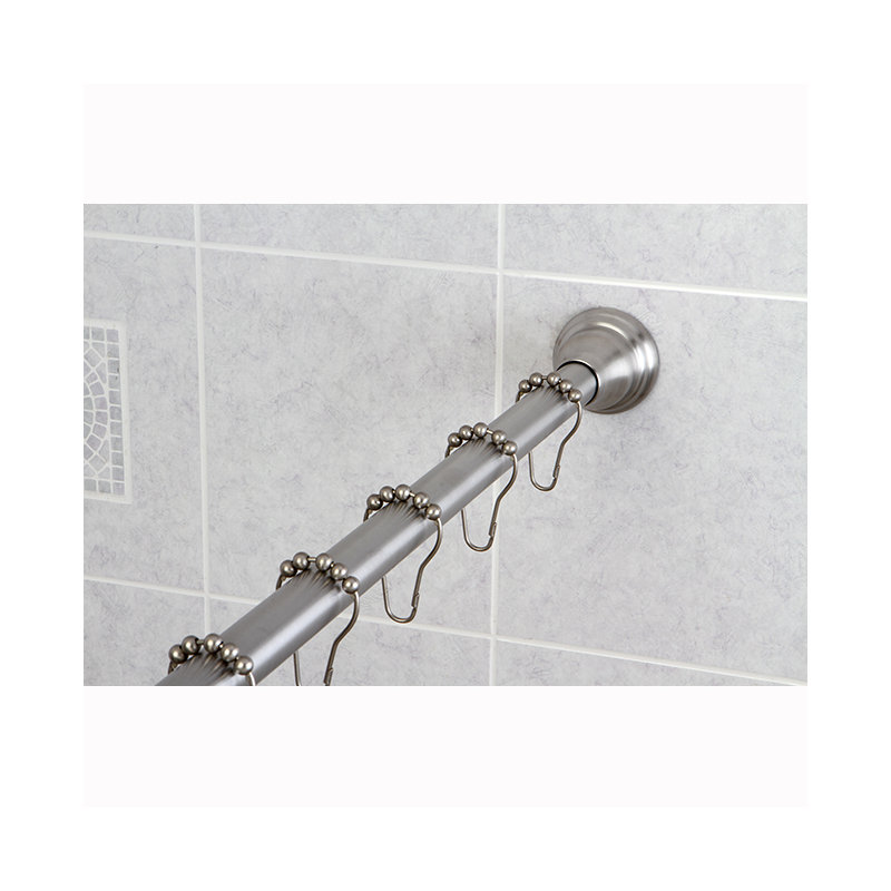 Kingston Brass Edenscape 60-Inch to 72-Inch Adjustable Shower Curtain Rod, Brushed Nickel