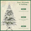 7,5 pi Arbre de Noël artificiel avec 400 lumières DEL et 1050 branches pliables, décoration des Fêtes, arbre de Noël à décoration créative