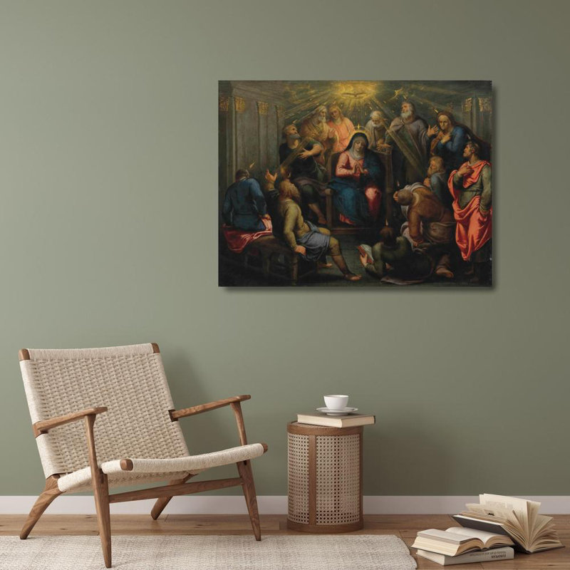 «The Pentecost» par Otto Van Veen - Art mural sur toile tendue avec châssis, H 40 po x l 28 po