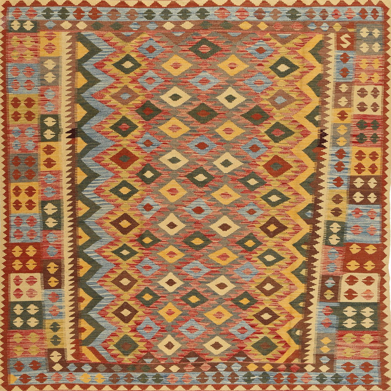 Southwestern Indoor Rug, Square 6'