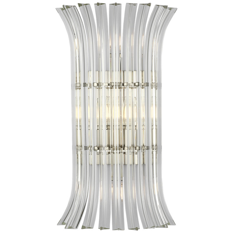 AERIN Rhine 21" Sconce with Crystal, Polished Nickel