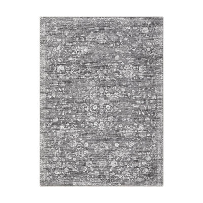  Tapis de salon 9 x 12 Tapis antidérapant lavable Tapis floral rétro Grand tapis de chambre de bébé pour salle à manger bleue