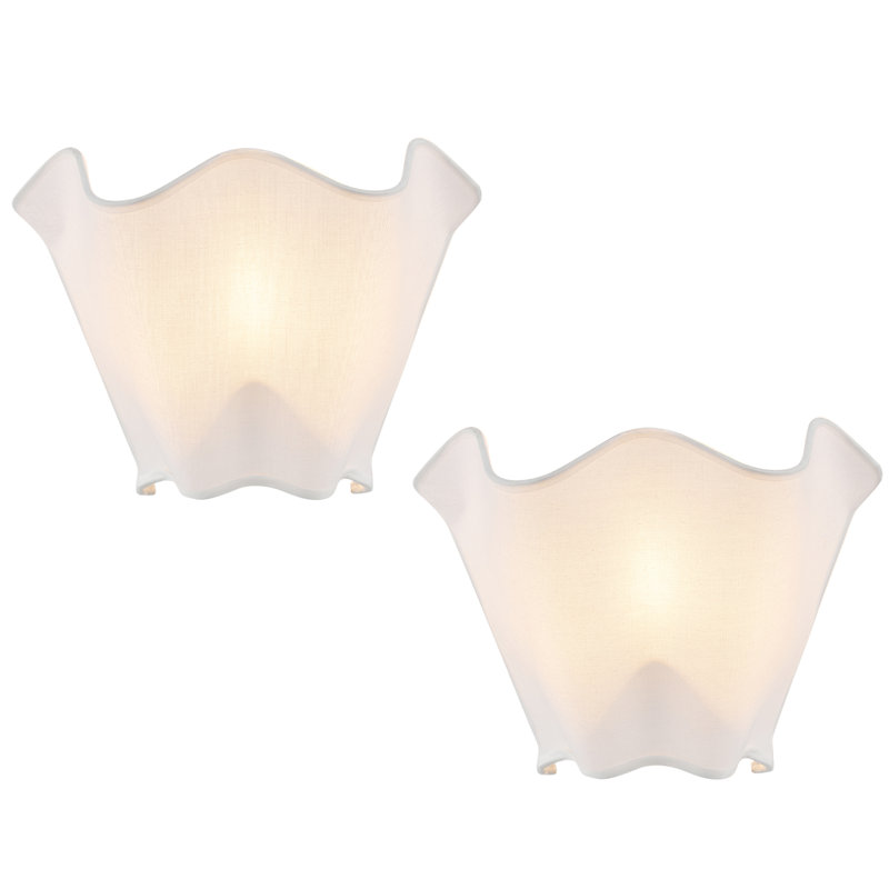 Modern Rustic Fabric Flush Mount Wall Sconces