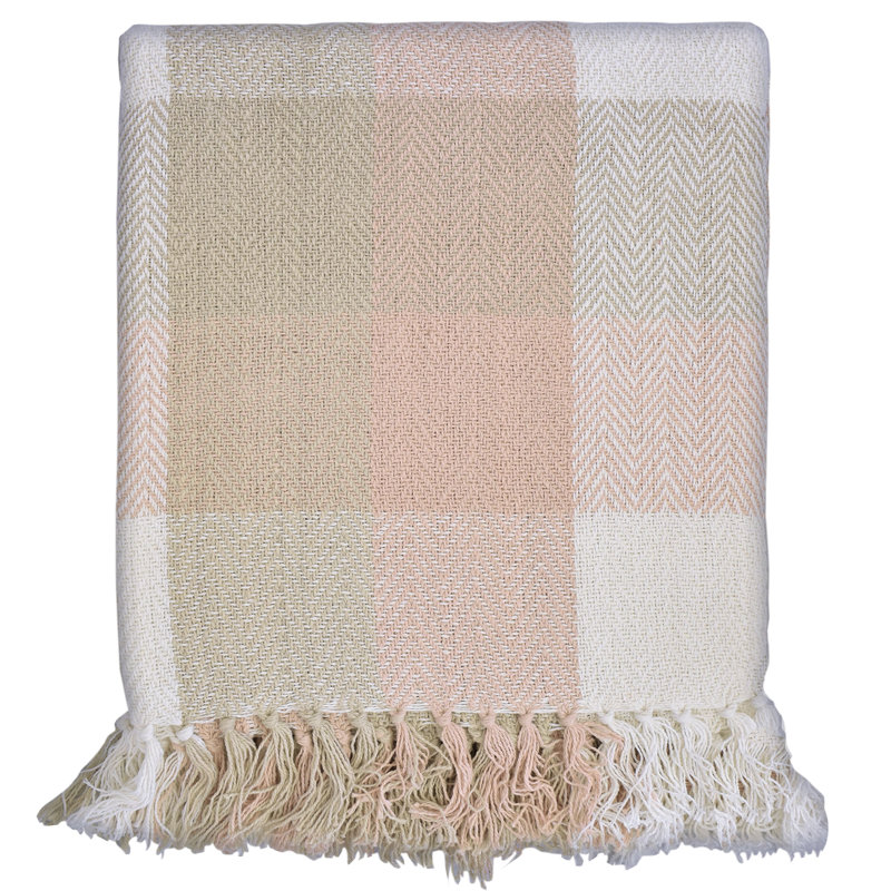 Jeté 100% coton Martine, Taupe, l 60 po x P 50 po