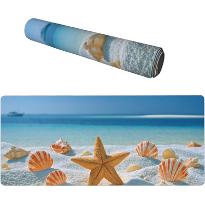 Tapis de souris, motif étoile de mer, pour bureau, décoration de Noël, 40 x 90 cm