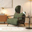 Fauteuil inclinable convertible 3-en-1 en chenille verte | Lit-couchette réglable à 5 positions-1794648026