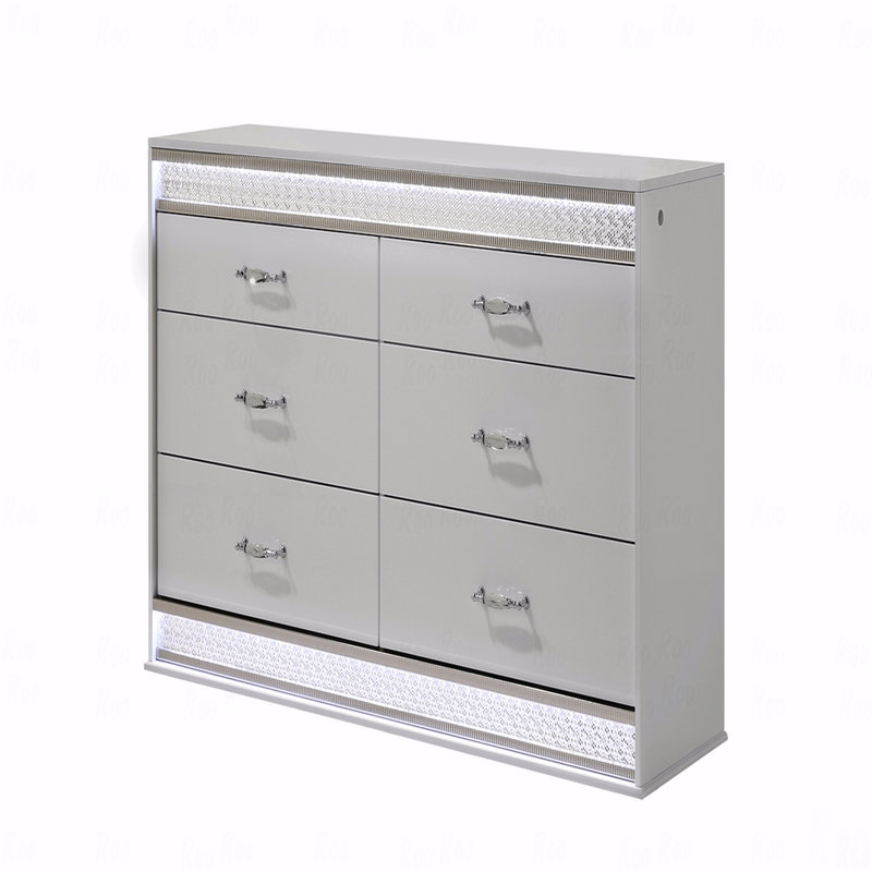 Commode 6 tiroirs, fabrication en bois de style moderne