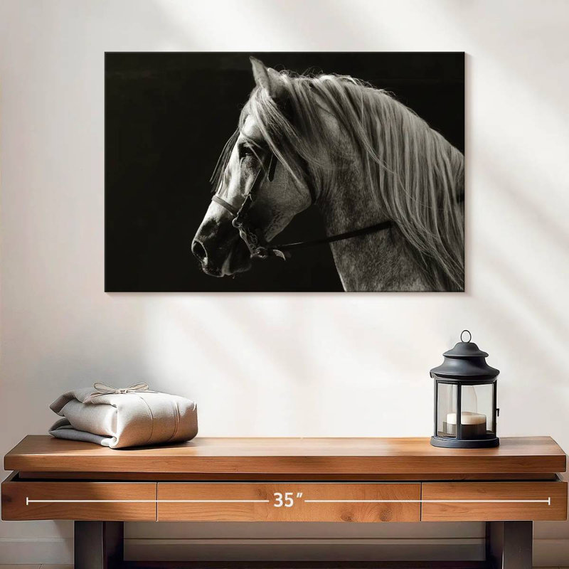 Horse With Long Mane, 16" H x 24" W