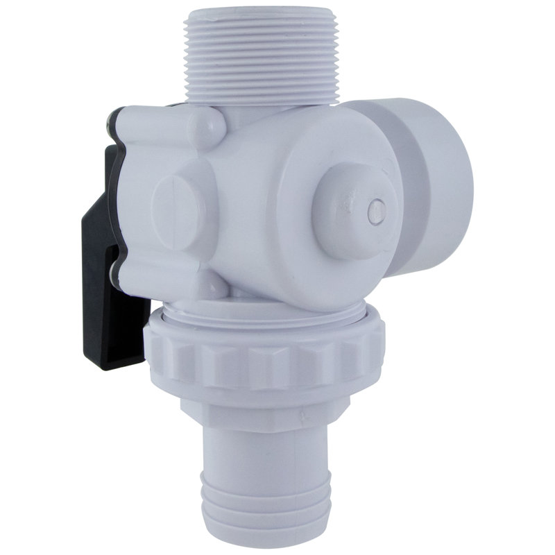 Hydrotools Swimming Pool And Spa Standard Left Outlet 3-Way Ball Valve - 6.25"