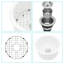 Évier de cuisine circulaire en céramique à simple cuve 18 pouces avec assemblage de drain et grille inférieure