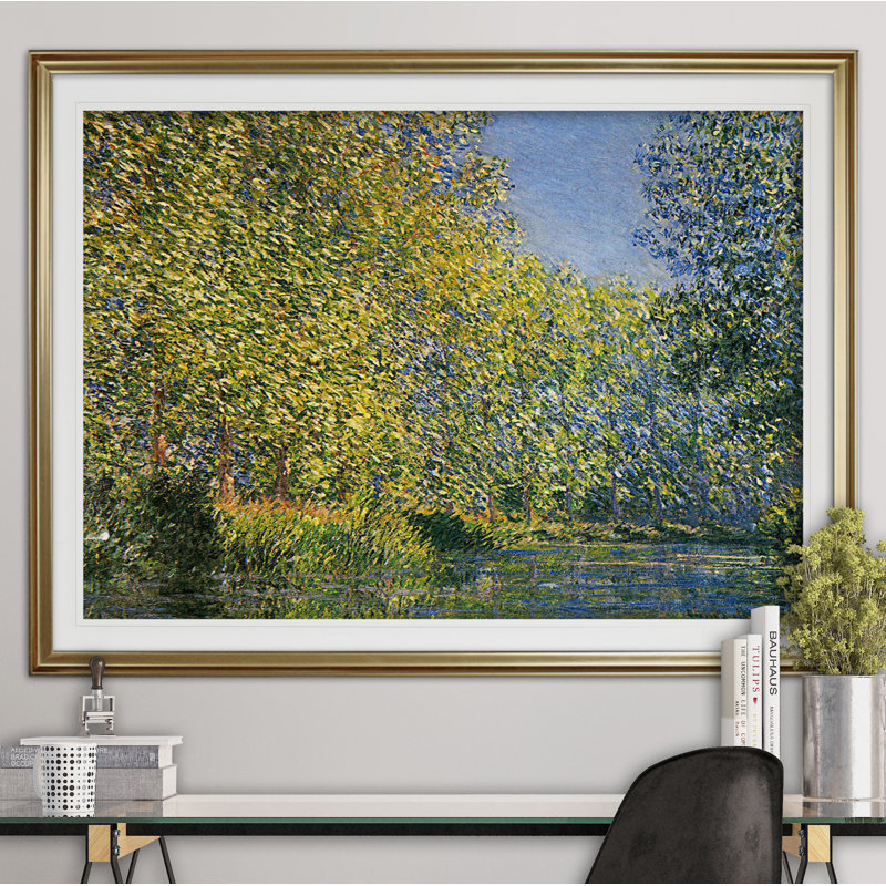 «Bend in the River», impression, Cadre doré, H 20 po x l 24 po x P 1,5 po