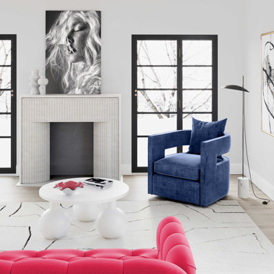 Kennedy Velvet Swivel Chair
