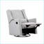 Fauteuils inclinables, fauteuil oscillant pivotant contemporain avec coussin lombaire | Tissu blanc cassé-123349581