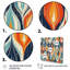 Symphonie botanique orange et bleue III sur toile-1157933732-1157933738